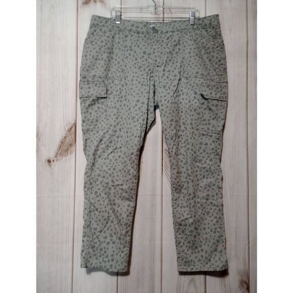 Gap‎ Pants Ladies 18 Gray Khaki Skinny Boyfriend Cargo Pocket - Picture 1 of 8